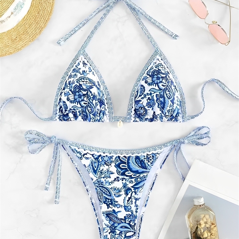 2025 Halter String Triangle Two Piece Bikini Women Swimwear Female Swimsuit Bathers Bathing Swimming Suit Beachwear Summer y250826 XJ260130-image-1093687539