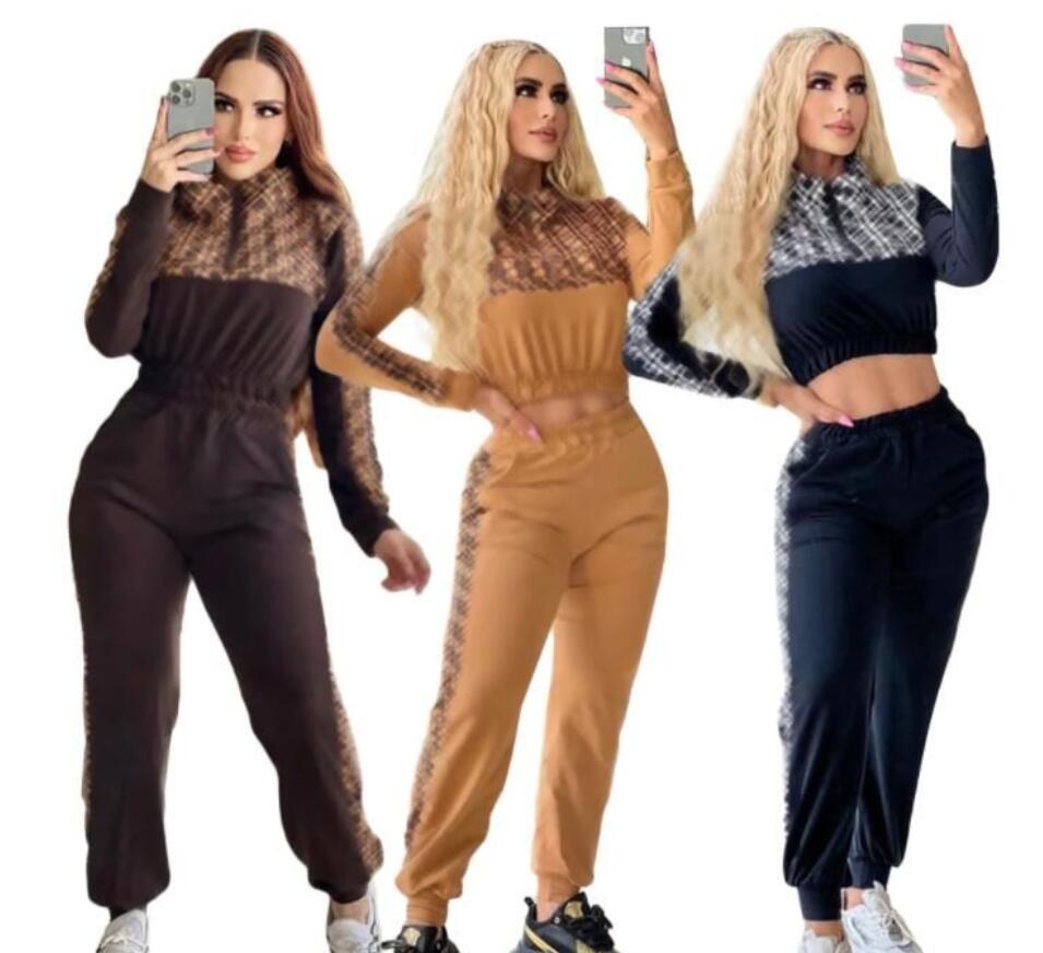 luxurious Navel exposed sexy Tracksuits Women Two Piece Sets Pants Outfits Casual hoodies Top and jogging pants Suits Set Free Ship