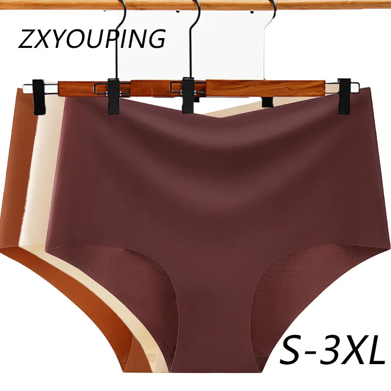 3PCS SET High Waist Panties Ice Silk Seamless Panty for Women Plus Size Sexy Comfortable Breathable Underwear S3XL250827