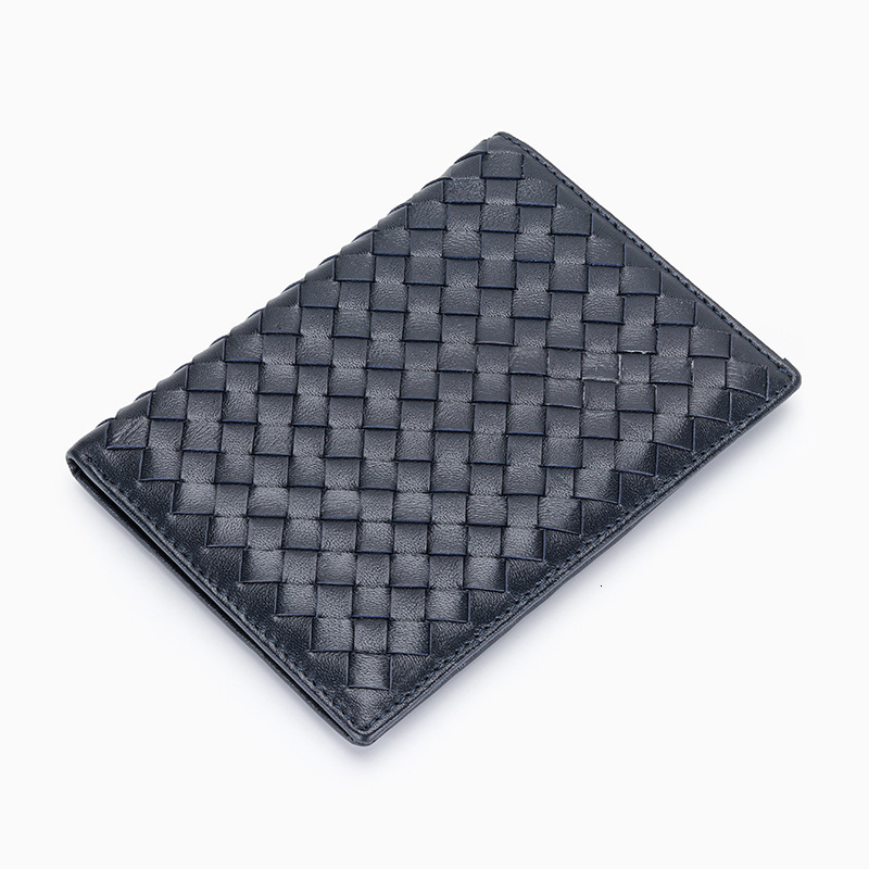 Free Shipping New Designer Bag Sheepskin Handwoven Passport Holder Unisex Genuine Leather Wallet Trade Multifunctional Passport Clip Bag Trendy Shop