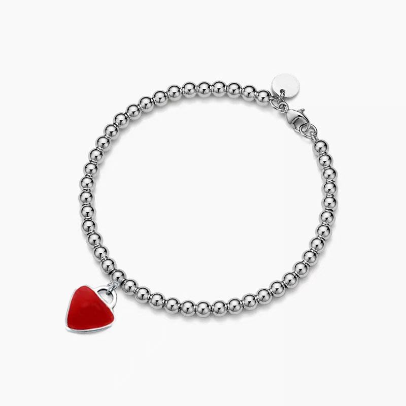 heart shape Designer Brand Bracelets for Women love Bracelet Fashion Pink Bracelet 925 Silver Luxury Jewelry Bracelet Chain Bracelet gift