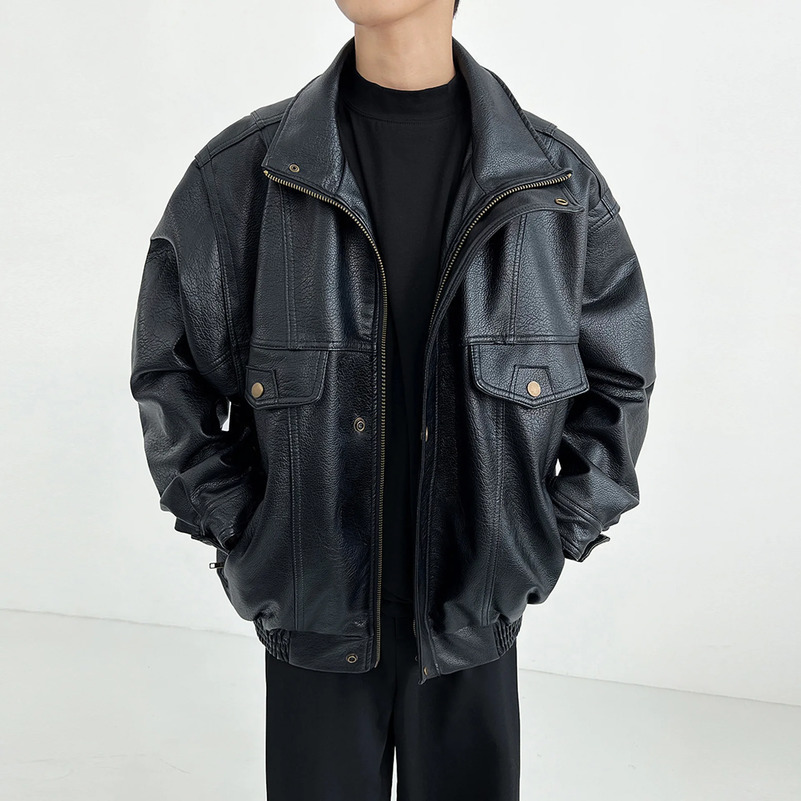 Vintage Motorcycle Soft Leather Jacket Mens American Style Biker Cropped Autumn Winter HighEnd Feel Pilot Blazer 250828