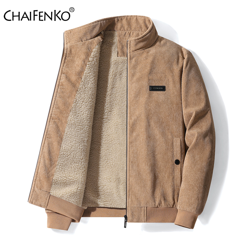 Men Winter Thick Warm Fleece Jacket Fashion Windproof Outdoor Coat Autumn Outwear Classic Casual 250827