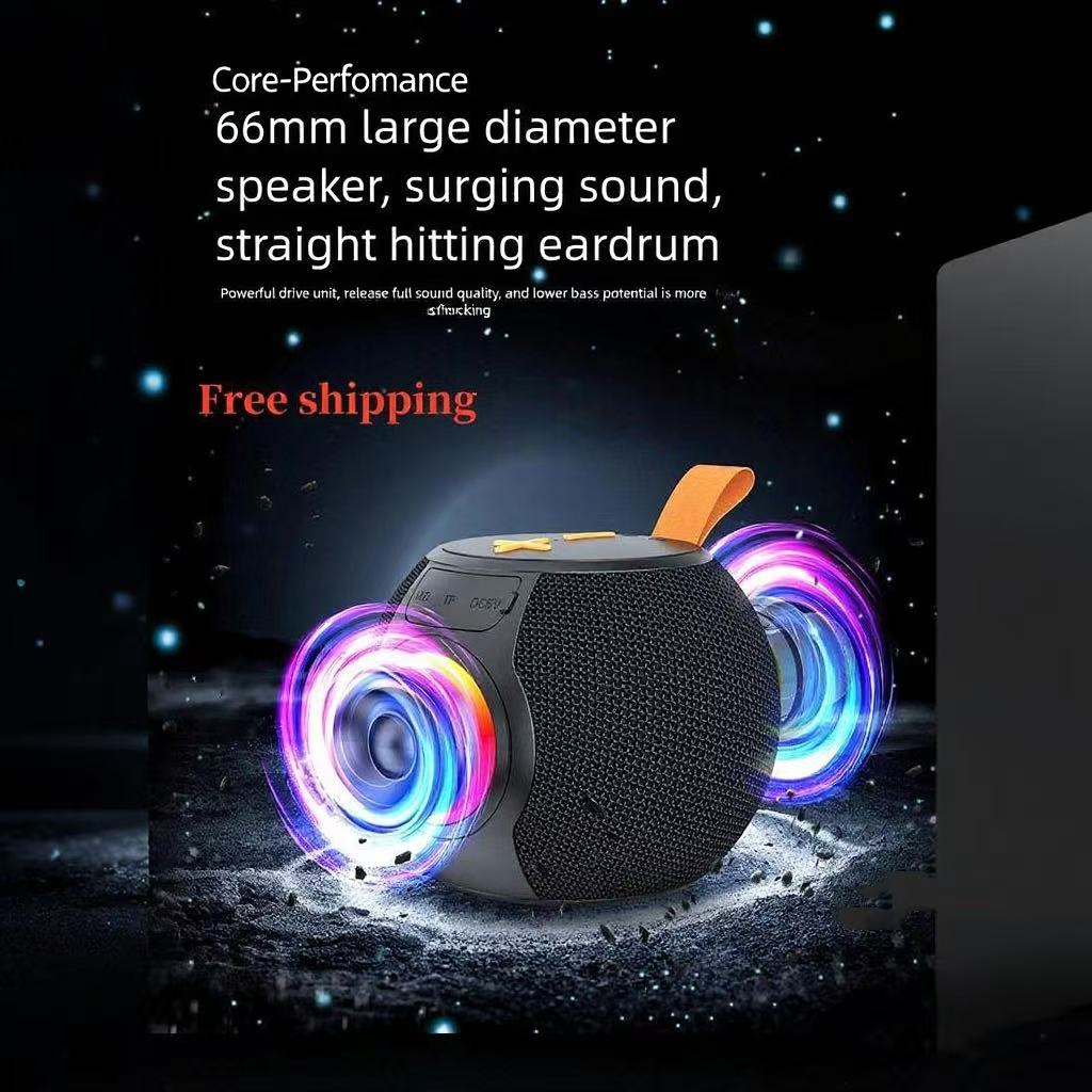 Bluetooth Speaker Portable RGB Light Outdoor Wireless Card Waterproof TWS Mini Speaker-image-1072930904