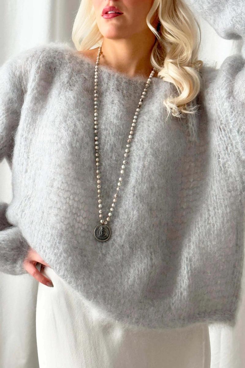 Women's Sweaters Fashionable Casual Sweater Long Sleeved Knitted Soft And Comfortable One Necked Woolen Texture Pullover Sweate