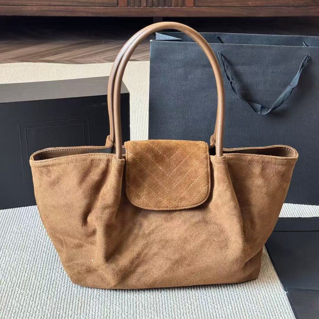 Designer Fashion Suede Tote Bag Luxury Bag Soft Nappa Leather Handbag High Quality Crossbody Bag Women Large Capacity Shopping Bag Shoulder Bags Und