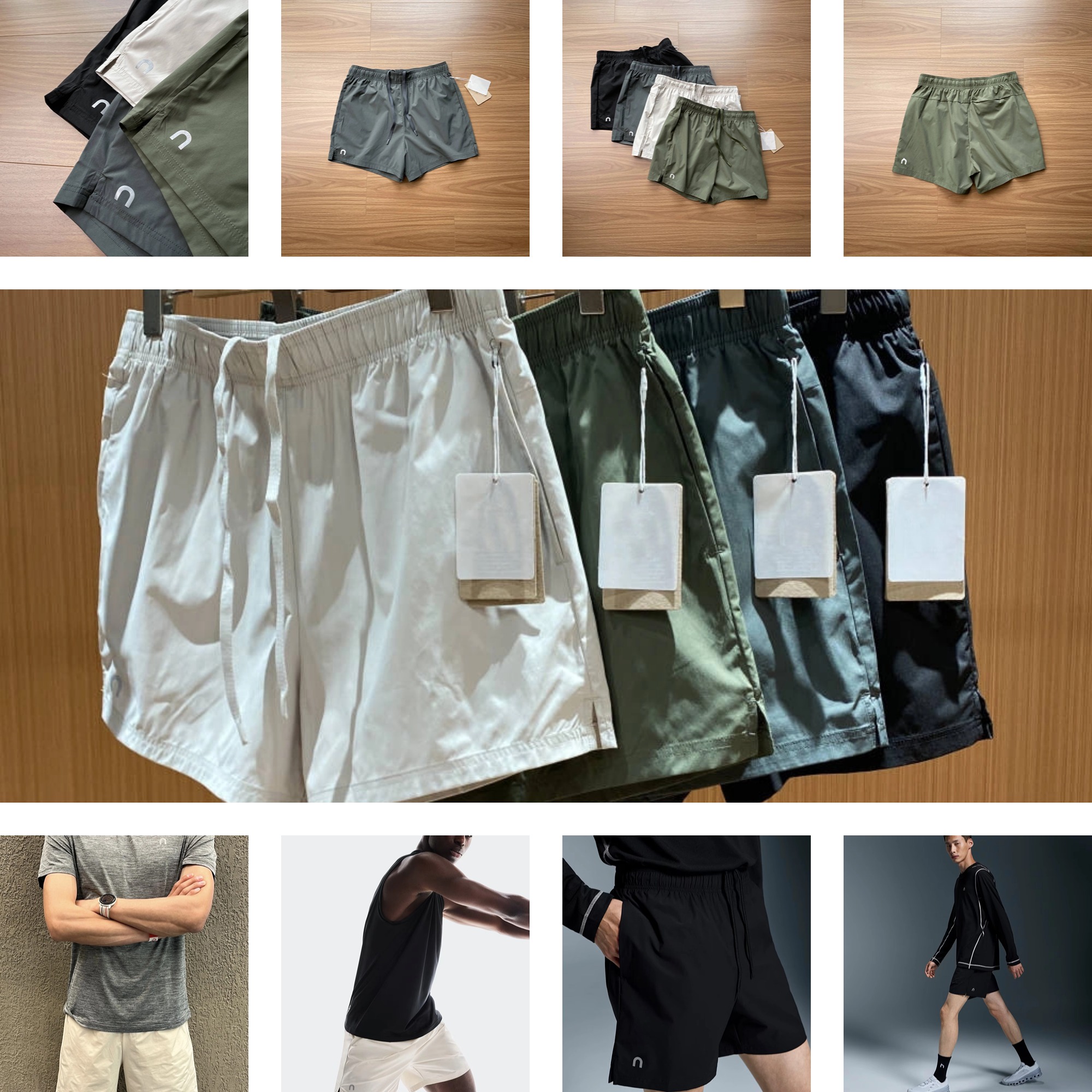 Designer Brand Running Men's Shorts Summer Quick-drying Woven Shorts Mountain Outdoor Casual Running Fitness Reflective Sports Pants