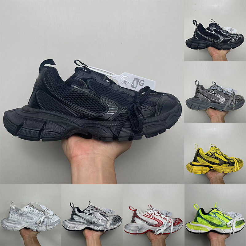 Designer Casual Shoes Men Women Luxury Paris 3xl Sneakers Mesh Leather Platform Sneaker Triple Black White Green Yellow Pink Extraordinary Mens Trai