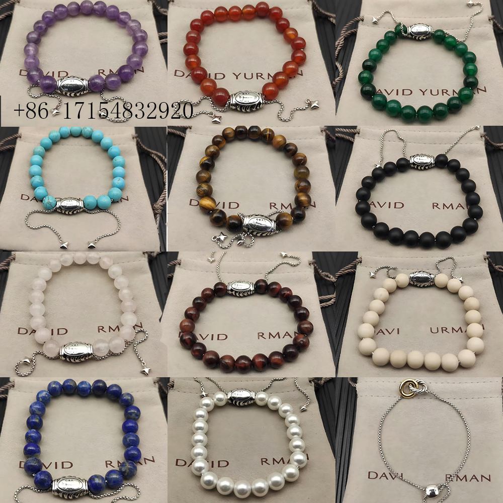 2025 New DY Bracelet Men and Women Fashionable Simple Interlocking Couple Bracelet Daily Wear Beaded Bracelet Men and Women Can Wear