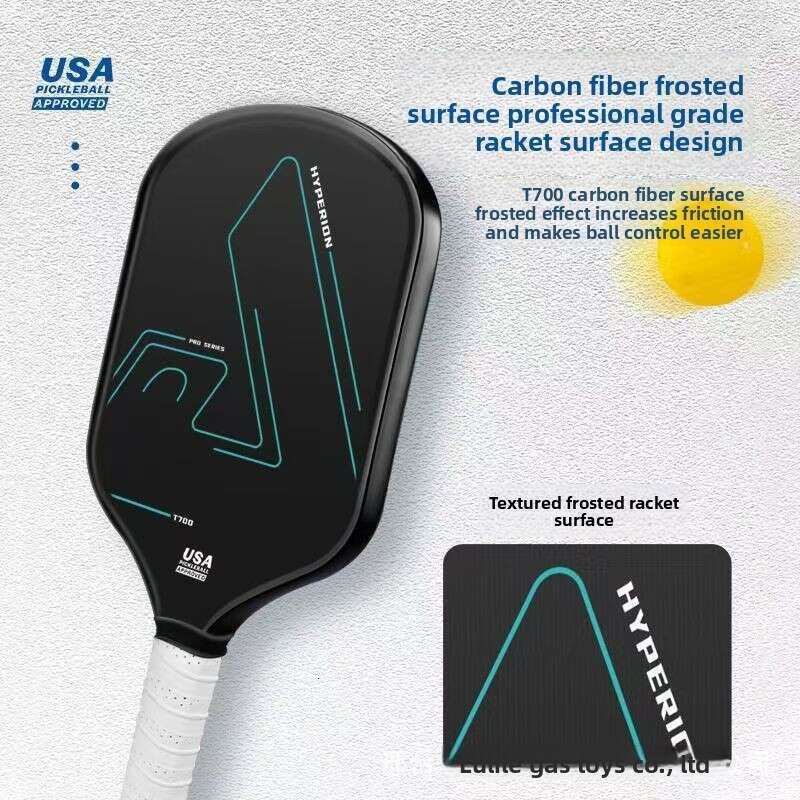 HYPERIDION Pickleball Paddle, Carbon Fiber Surface - PP Honeycomb Core, Frosted Matte Board Finish, Friction-Enhanced Design for Easier Ball Control