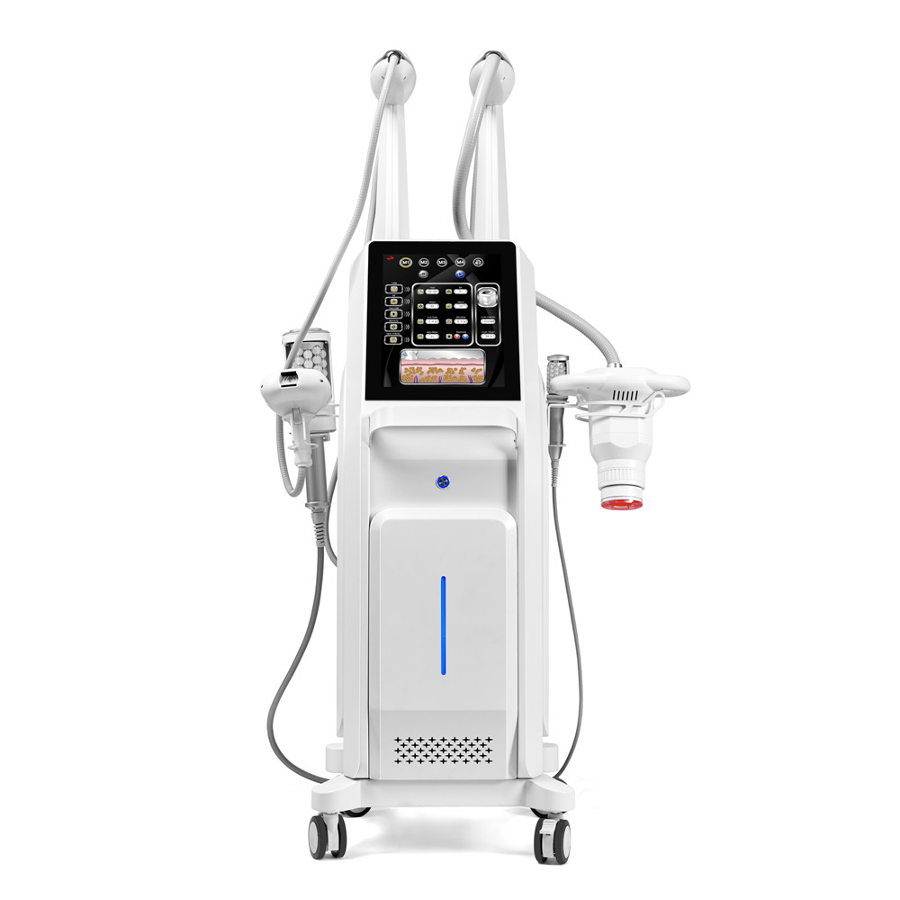 4 in 1 Vertical Vacuum Red Blue Light Therapy Rotary Negative Pressure RF/ Skin Tightening Fat Removal Inner Ball Roller Machine