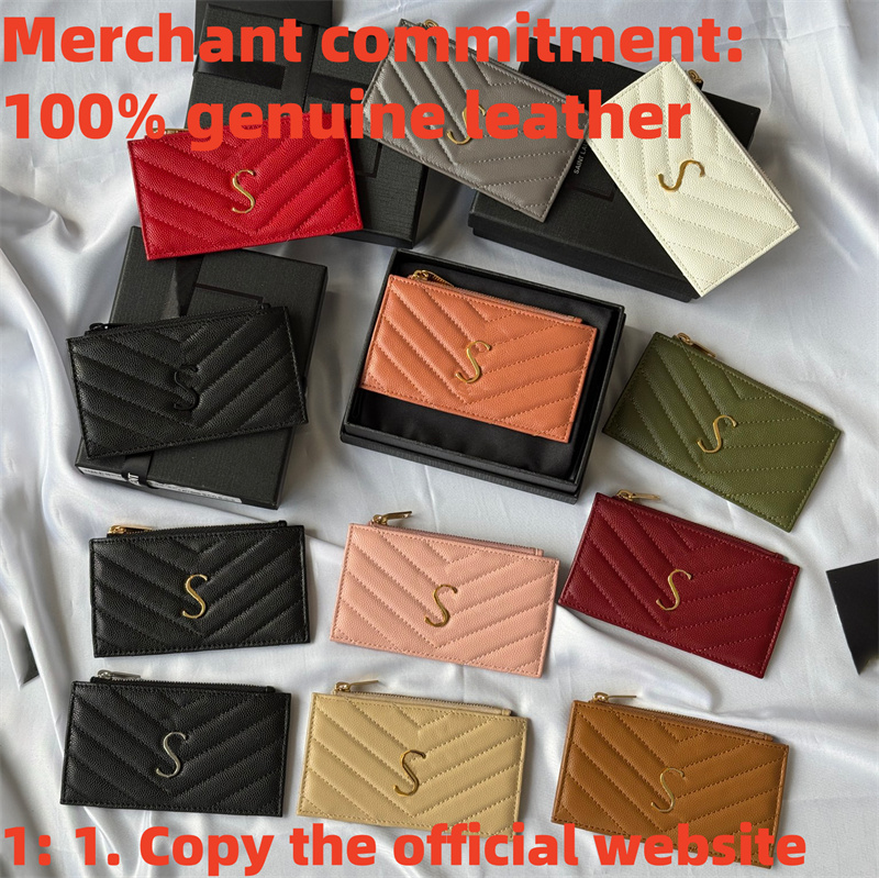 Womens Card Holders Designer Wallets fashion genuine leather zipper Coin Purses Luxury Keychain id card cardholder 10A quality Key wallet small purs