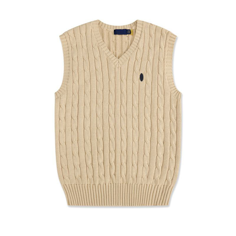 Men polo sweater Sleeveless Woman horse coarse Knit Cardigan Vest designer sweater jumper warm pullover 22
