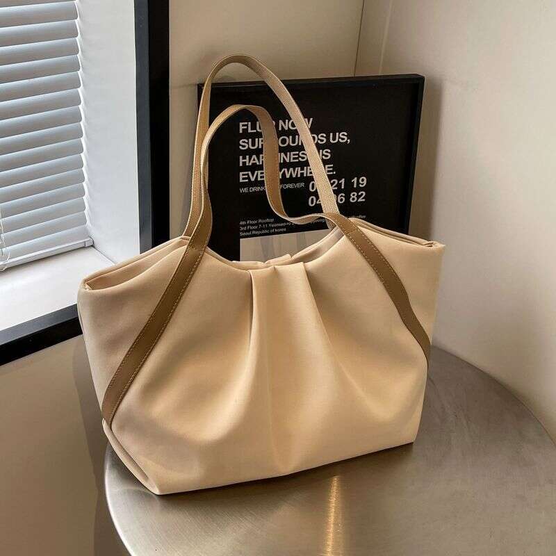 Simple and fashionable summer new large capacity canvas women's casual bag with multiple pockets, single shoulder