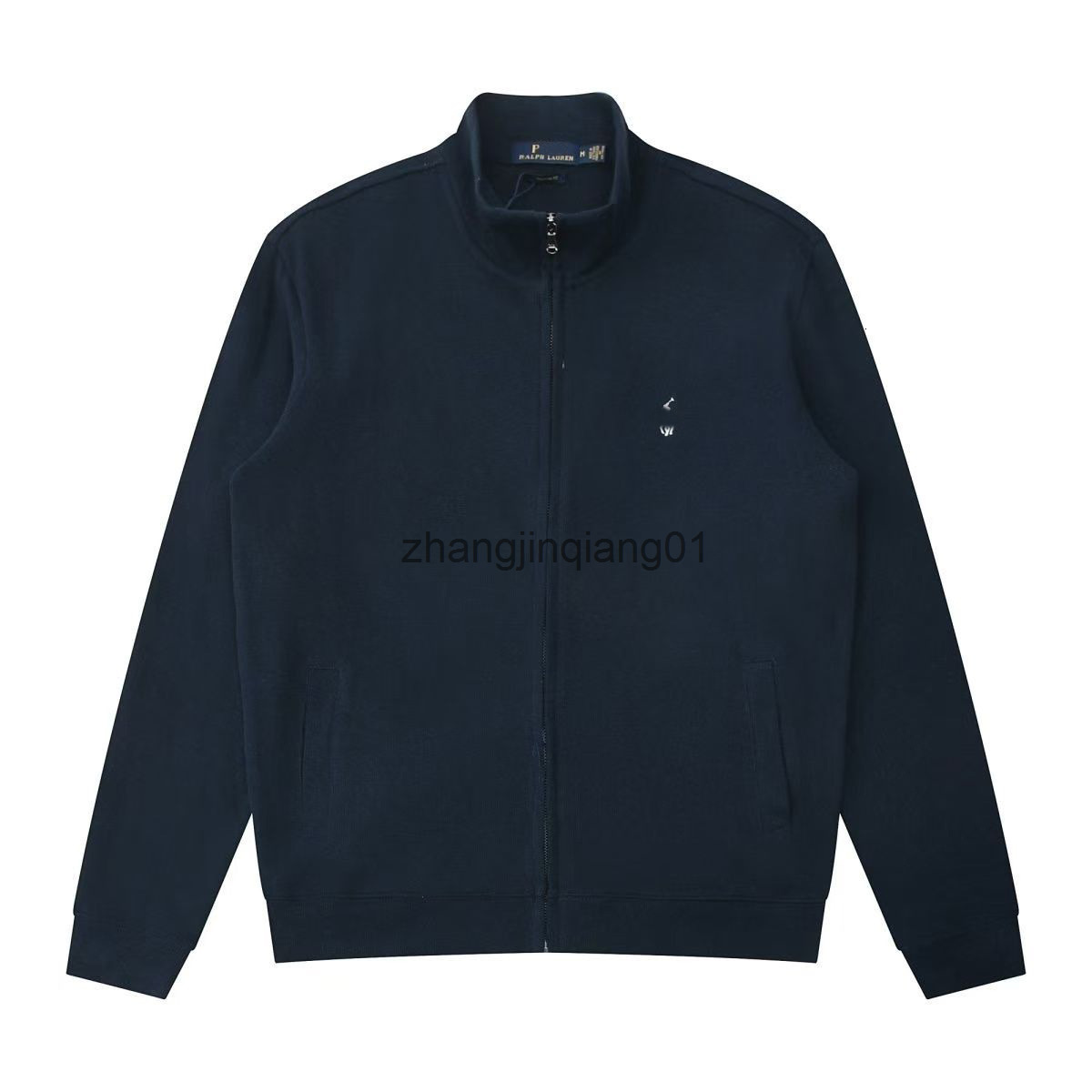 Designer Polo Hoodie Stand Collar Jackets Spring Winter Cotton Vintage Luxury Fashion White Label Dark Blue Hoodies Womens Mens Sweatpants Sweater