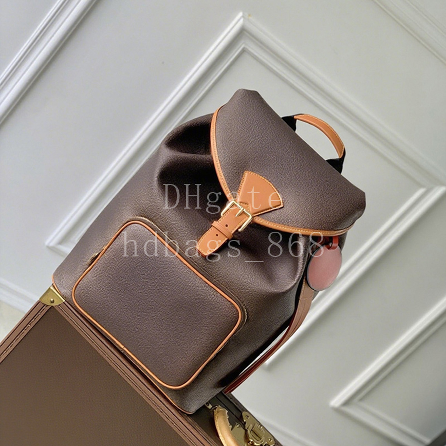 Mirror quality Men Designer backpack Fashion Shoulder Bag Luxury Canvas Leather Schoolbag 40cm with box Dust Cover MLM03A1
