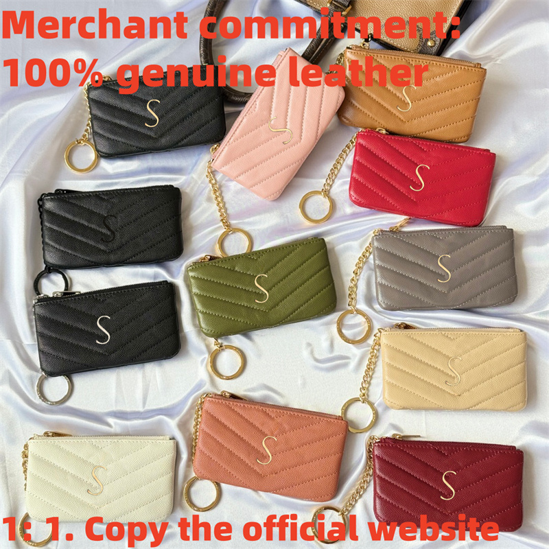 Top quality Card Holders Designer Wallets Womens genuine leather zipper Coin Purses Luxury Keychain id card cardholder fashion Key wallet small purs
