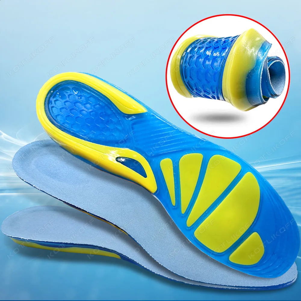 Thicken Silicone Gel Soft Sport Shoe Insoles Shock Absorption Massaging Insole Anti-slip Foot Care For Feet Shoes Sole Pads 250823