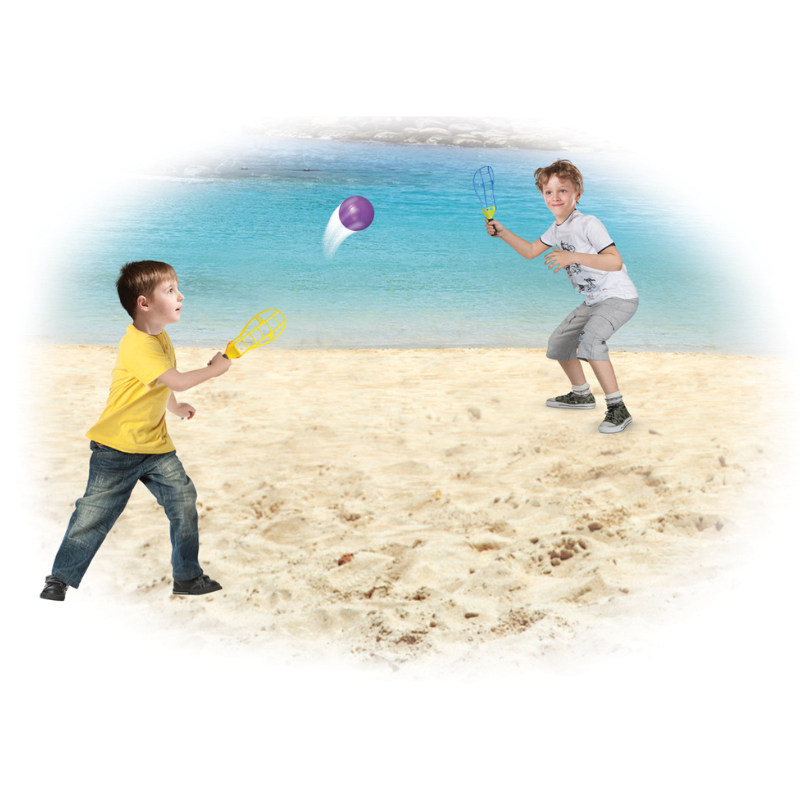 Outdoor Kids&#039; Catch and Toss Game Set - Colorful Plastic Catchers with Balls for Fun-image-1072896803