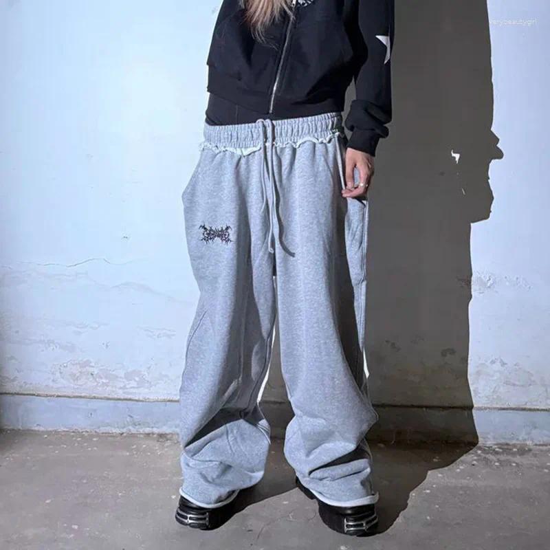 Men's Pants Y2K High Street Punk Fashionable Straight Printed American Casual Dance Loose Women's Hip Hop