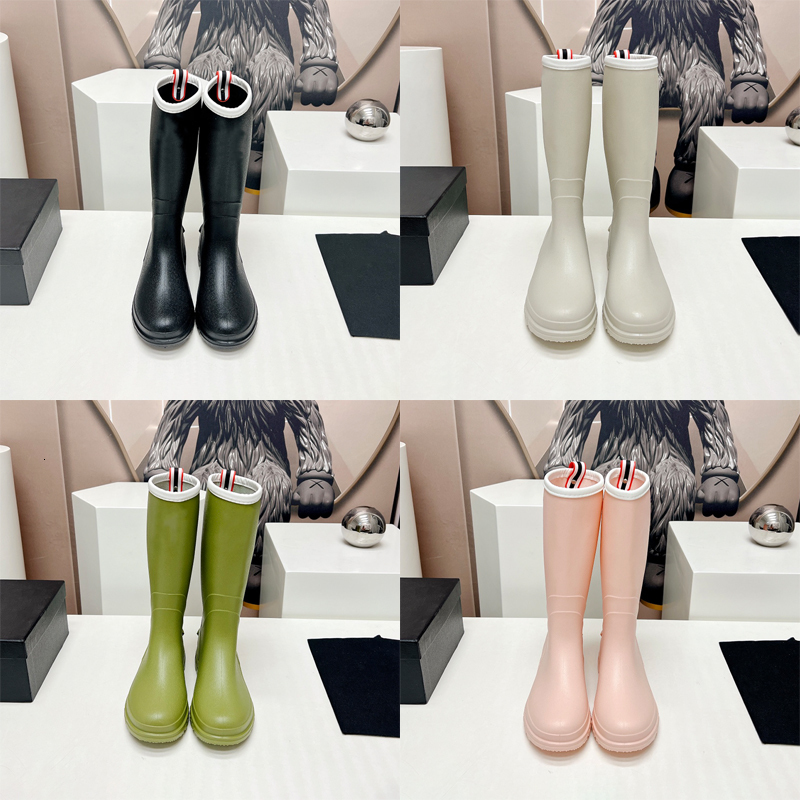 Fashion Boots Rubber Rain Boots Designer Boots For Women Water Shoes Platform Knee High Boots Waterproof Welly Booties 916