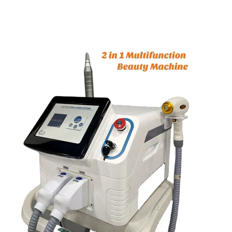 Professional 2 in 1 + 808 Laser Machine Pico Laser 808 Diode Laser Hair Removal Machine
