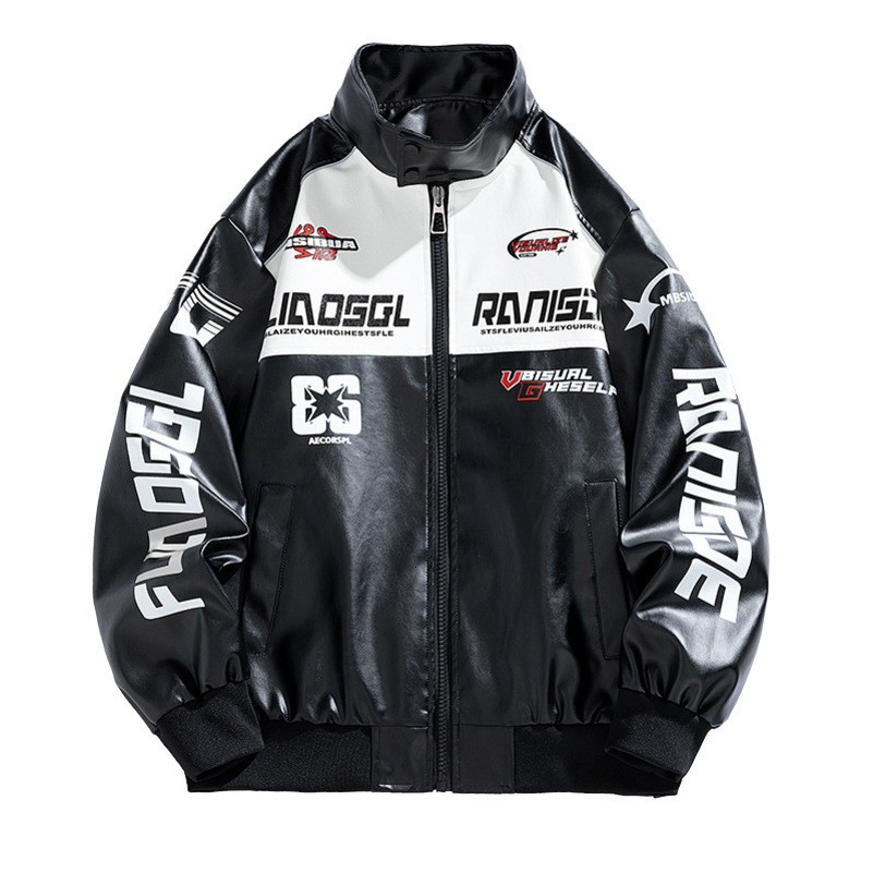 European And American Fashion Racing Suit Cool Jacket MenS Style Leather High Street Motorcycle Clothing 250828