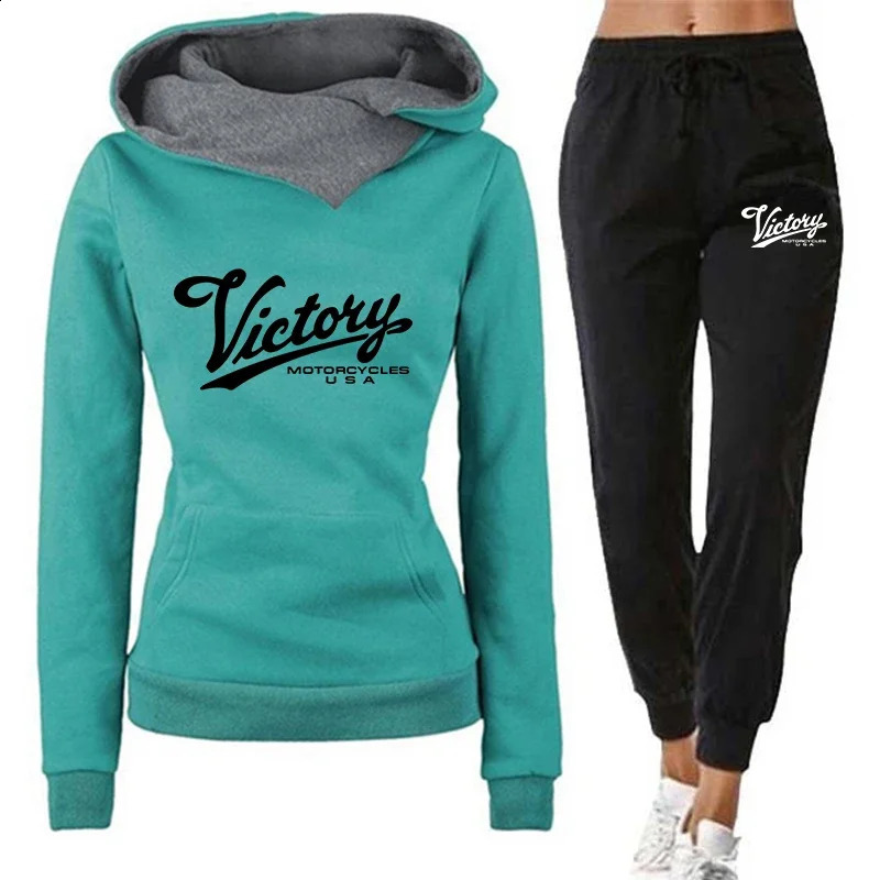 Autumn Winter Outdoor Sports Daily Casual Womens Tracksuit Hoodies Single Piece Sweatshirts Sweatpants Comfort Jogging 250828