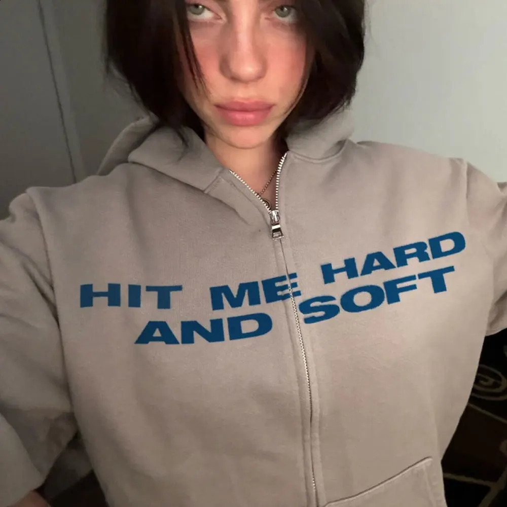 Hit Me Hard and Soft 2025 Tour Zipper Hoodies Men Women Harajuku Pullovers Fashion Hip Hop Zip Up Sweatshirts Jackets Fans Gift 250827