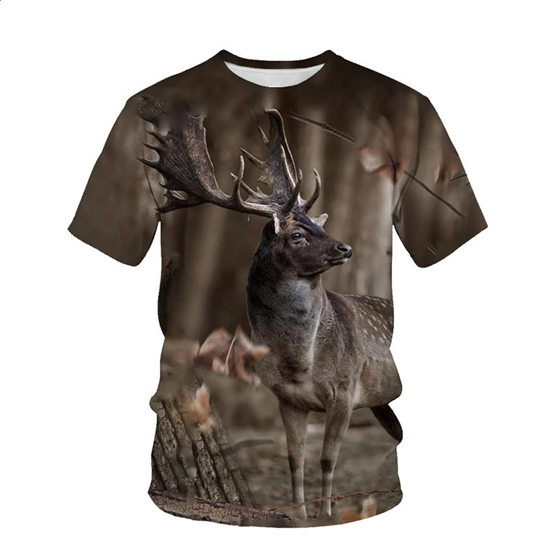 Animal Camouflage Hunting 3D Print TShirts Men Women Summer Short Sleeve T Shirt Oversized Harajuku Tops Tees Kids Clothing250828