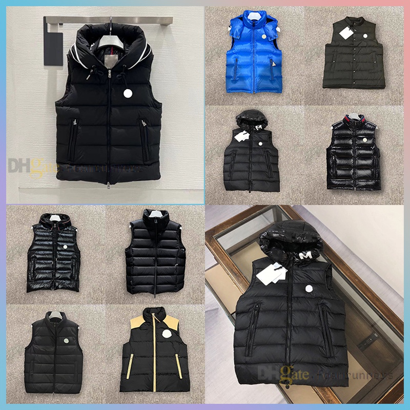 Mens Vests Designer Down Vest French Puffer Vest Womens Gilet Bomber Embroidered Chest Badge With Body Warmer Outerwear Jackets