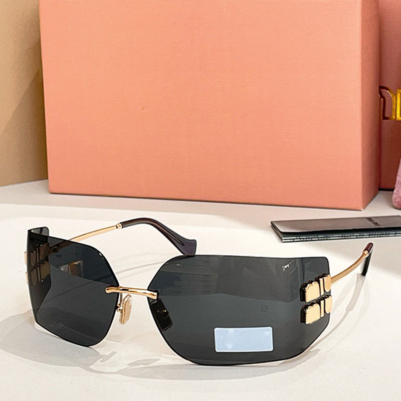 Luxury Women Mask Sunglasses MU54Y Rectangular Curved Large Frame Purple Lens Acetate Frame UV400 High Quality Miss Glasses Summer Hot Sale Vacation