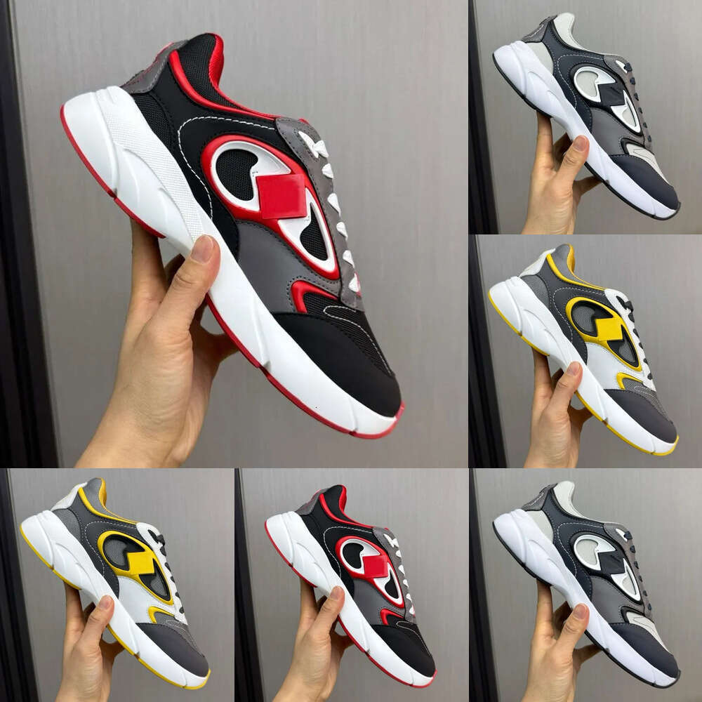 2025 Men Low Help Forward Lace-Up B 30 Sneakers Mens Designer Gray Tech Mesh Sports Shoes Lightweight Rubber Running Sole Inside 100% Calf Leather