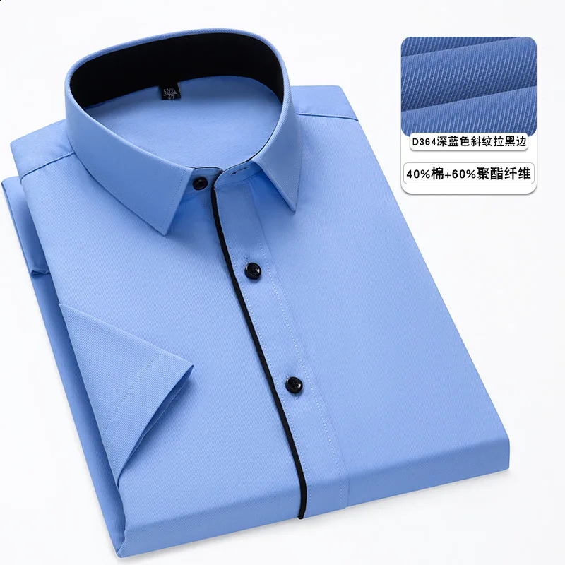 Mens shortsleeved shirt 7XL8XL business casual nonironing high quality plussize spring and summer fashion cargo clothes 250828