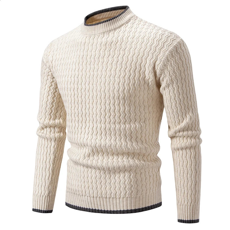 Autumn Winter ONeck Slim Fit Knit Sweater Men Casual Pullovers Fashion Mens Youthful Vitality Knitted Pullover Sweaters Man 250828BJ