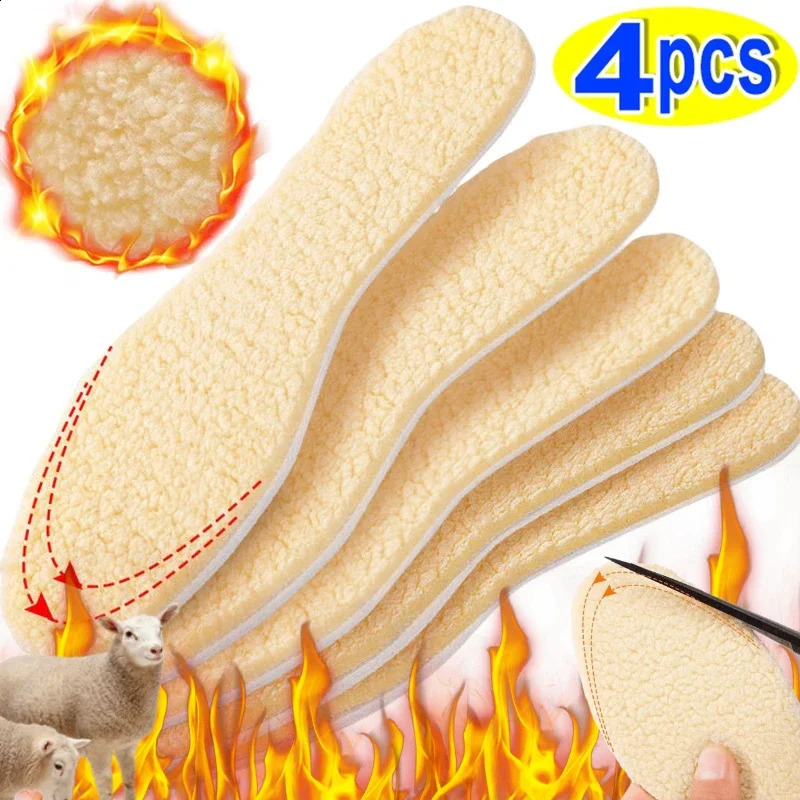2/4pcs Winter Thicken Warm Insole Women Men Imitation Lamb Wool Shoe Pads Soft Shoe Pad Cashmere Shoes Insert Thermal Cold-proof 250821