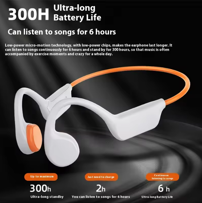 X7S Bone Conduction Headphones IPX8 Waterproof Open-Ear Bluetooth 5.3 Wireless Sports Headphones with 32GB Storage for Running Cycling Swimming-image-1074235972