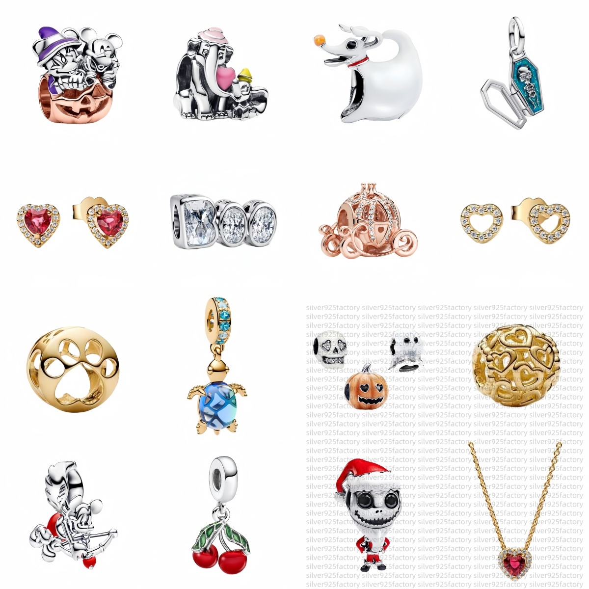 NEW charms earrings necklaces for women 925 Silver Openable Glow-in-the-dark Coffin Charms Pendant Fit Bracelet Necklace Classic designer luxury jew