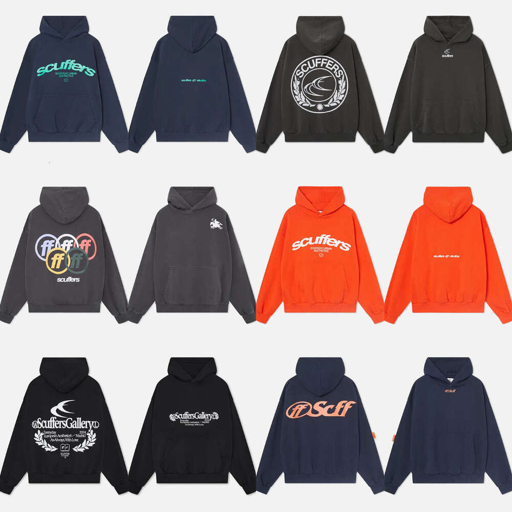 designer hoodie men women scuffera hoodie oversized sweatshirt Double-Sided Printed harajuku streetwear pullover tops scuff hoodies for men