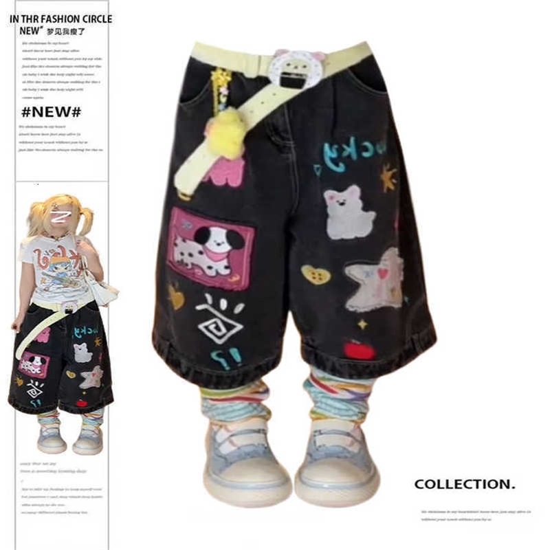 Summer Women Shoujo Jorts Abi Harajuku Korean Jeans Shorts Kpop 2000s Stylish Denim Pants Grunge Y2k Japanese Streetwear w250828
