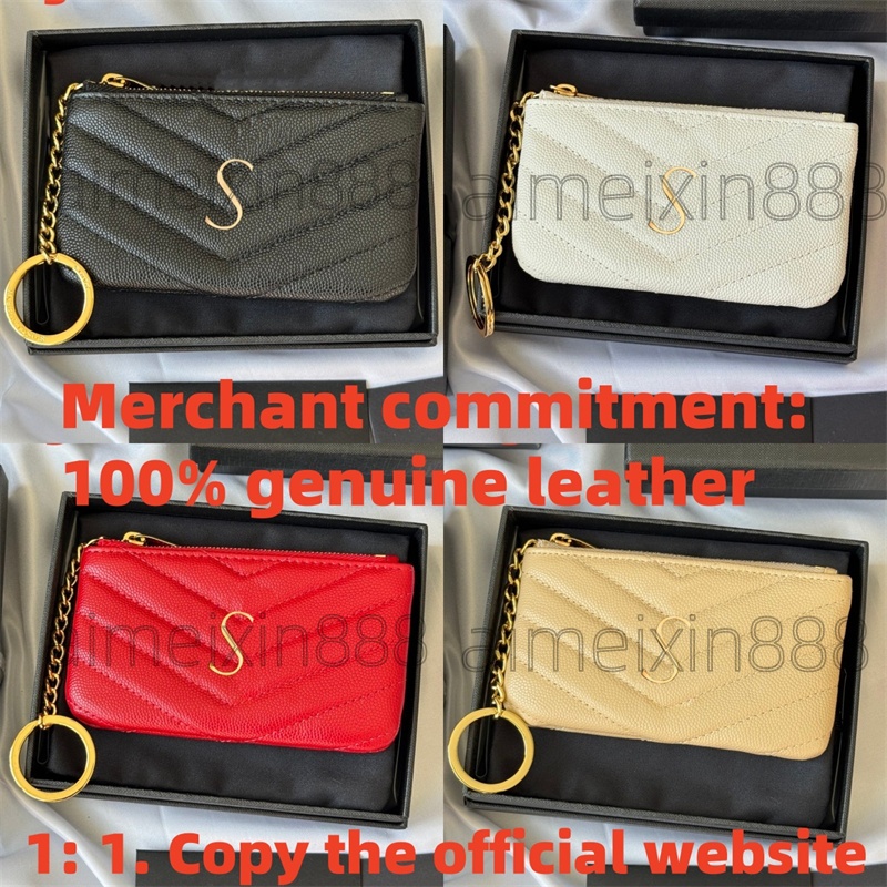 Designer Wallets Women Genuine leather Card Holders famous brand zipper Coin Purses card case lady Keychain id card cardholder Luxury Key wallet sma