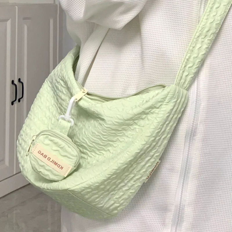 Fresh Sweet Cute Crossbody Autumn Winter Large Capacity New Canvas Bubble Dumpling Bag Casual Versatile