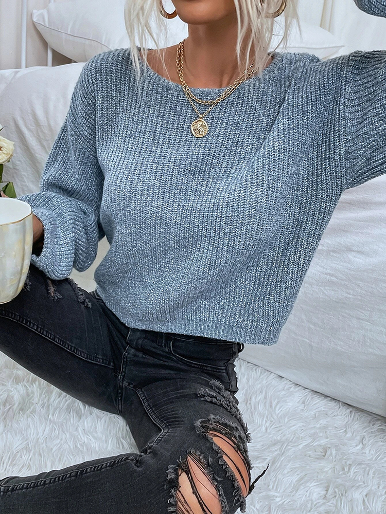 Designer Clothing Women's Knitted Long Sleeve Sweater