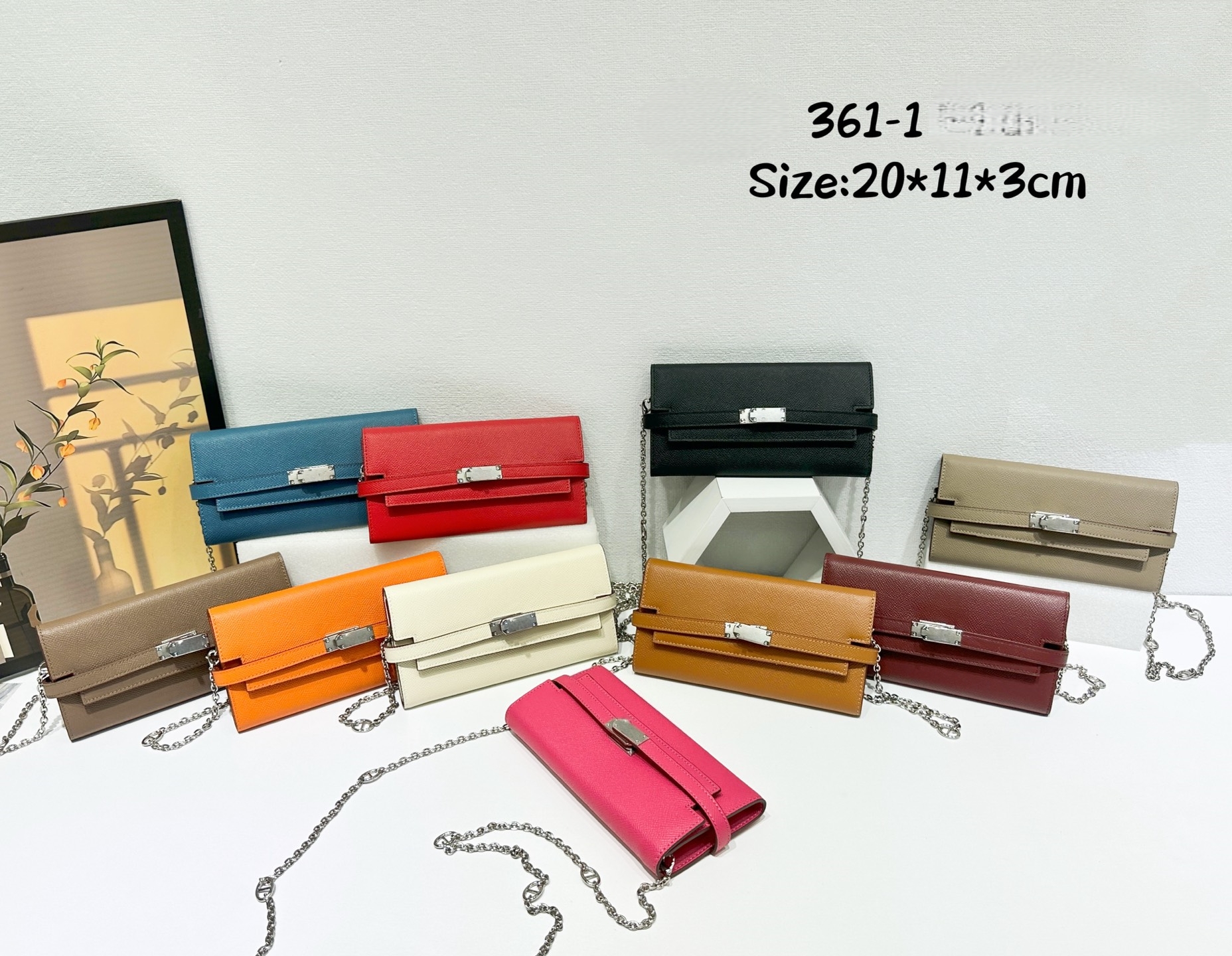 Big brand Long Wallets With Chain Espom Leather Card holders Designer Purse Passport Bags fashion cowhide Genuine leather wallet For woman Come Seri