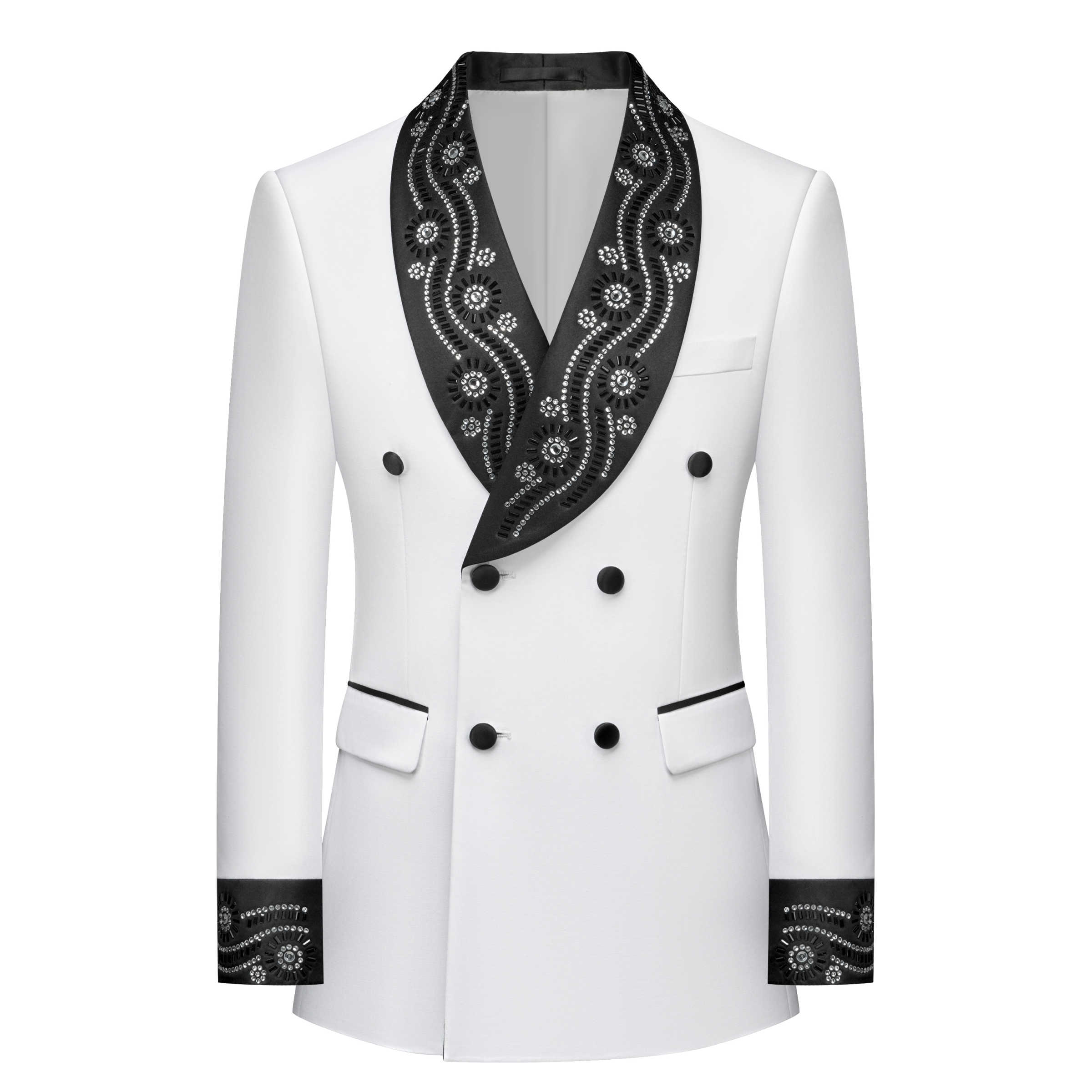 Men's Suit Wedding Tuxedos Blazer One Button Sheer Lapel Beads Pearls Appliques One Piece Business Formal Work Wear Wedding Groom Customized