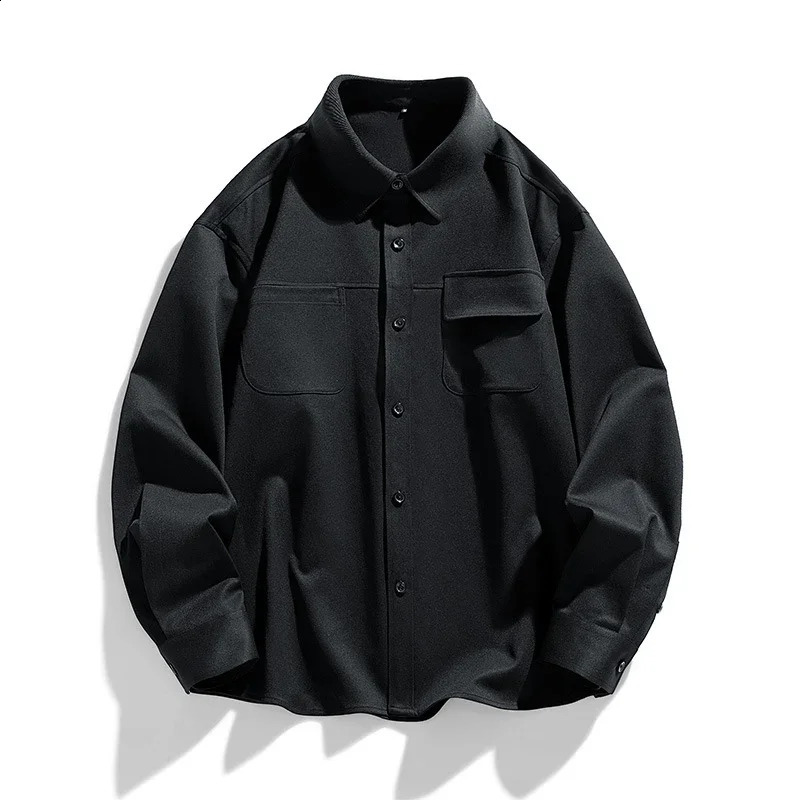 TFETTERS Japan Shirts Mens Long Sleeve Cargo Spring Autumn Full Shirt Male Baggy Vintage Korean Dongdaemun 2025 250828