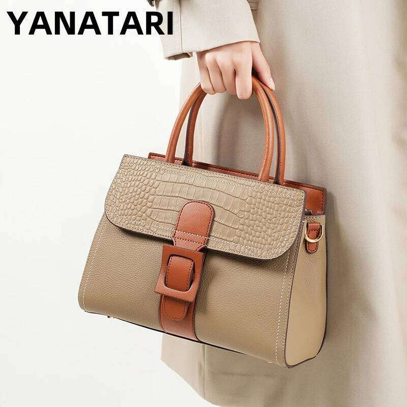 Handbags Female Crossbody Small Square Shoulder Bag Mom Women Bags New Fashion 2025 Genuine Cowhide Leather Satchel 250806 250828