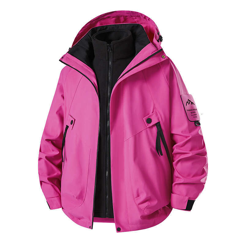 2025 New Winter Men's And Women's Outdoor Hiking Windproof Waterproof Jacket 3-In-1