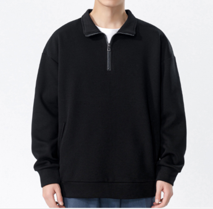 368 Turtleneck Sweatshirt for Men Autumn and Winter Thickened Loose Trendy Solid