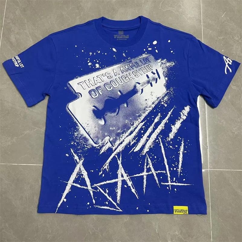 American T-shirt Sweatshirt High Street Hip-hop Fashion Print Crewneck Short Sleeve Unisex